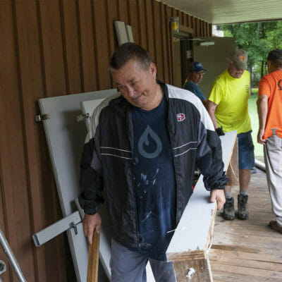 Compassion church members on a disaster relief trip